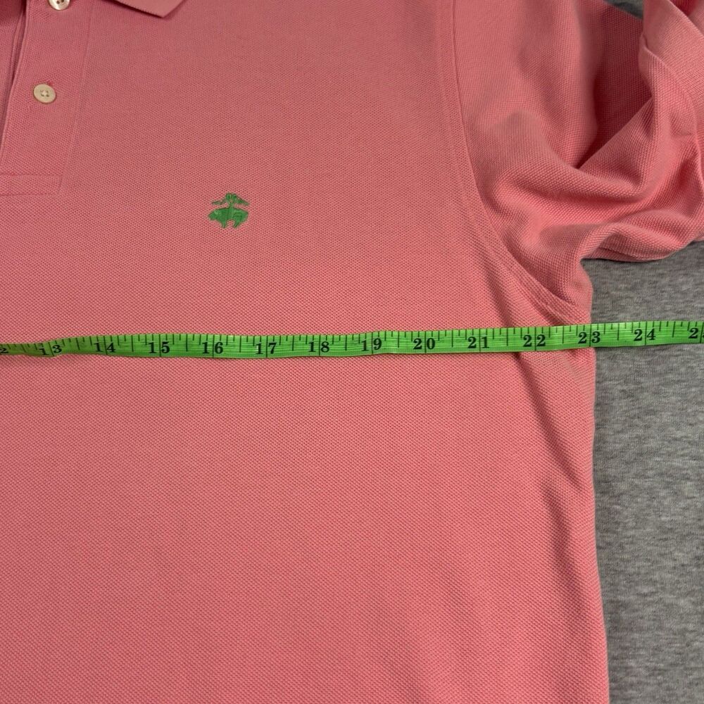 Brooks Brothers 346 Polo Shirt Mens Large Pink Green Logo Cotton Golf Preppy - Picture 9 of 13